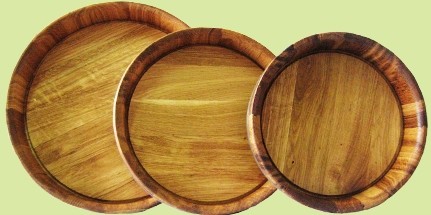 Подносы деревянные D=270 мм,350мм., 450 мм. &mdash; Ecobochka